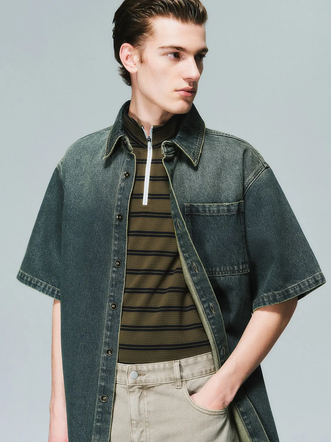 Loose Denim Shirts sold by Urban Revivo product image thumbnail 5