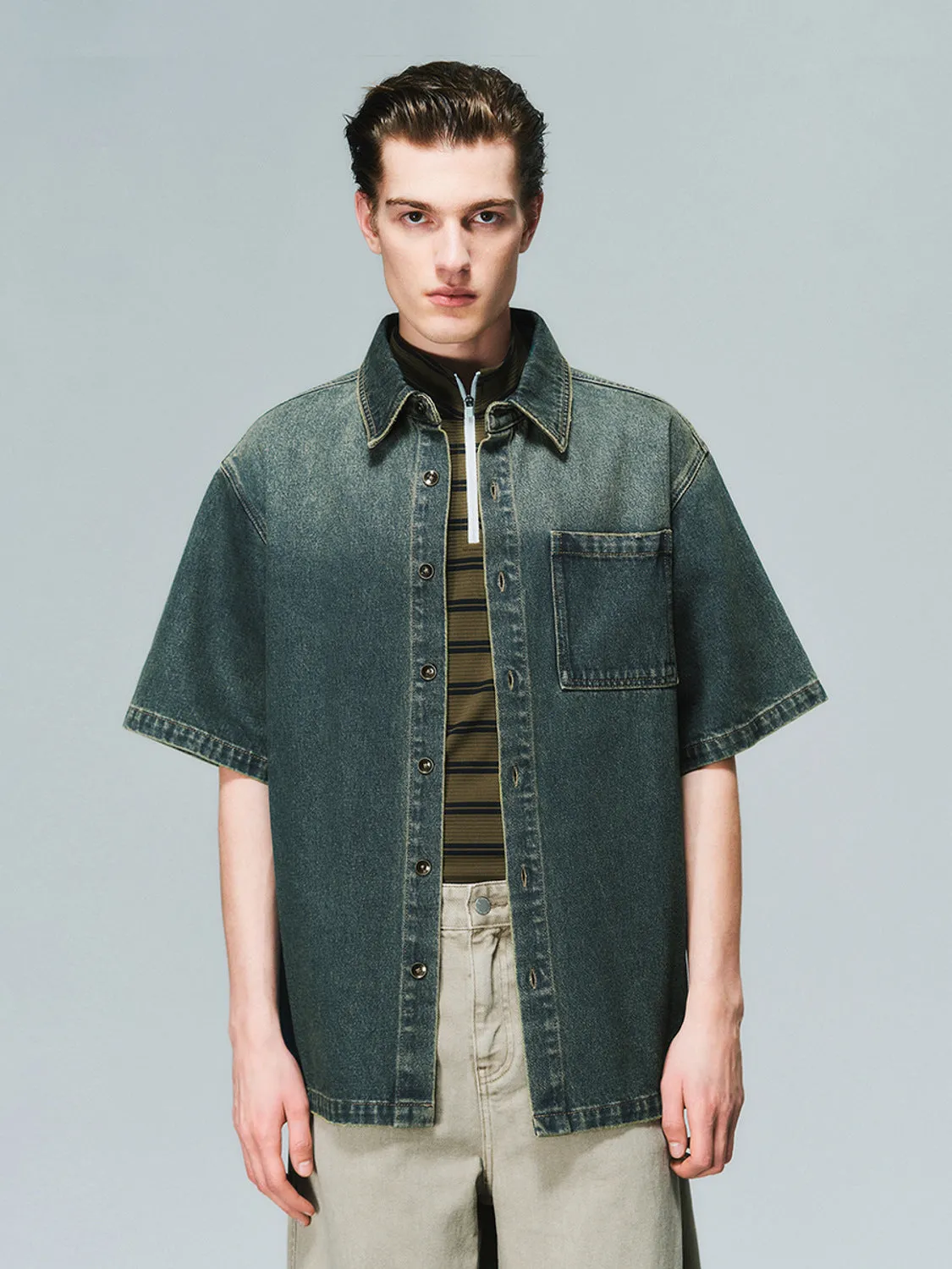 Loose Denim Shirts sold by Urban Revivo