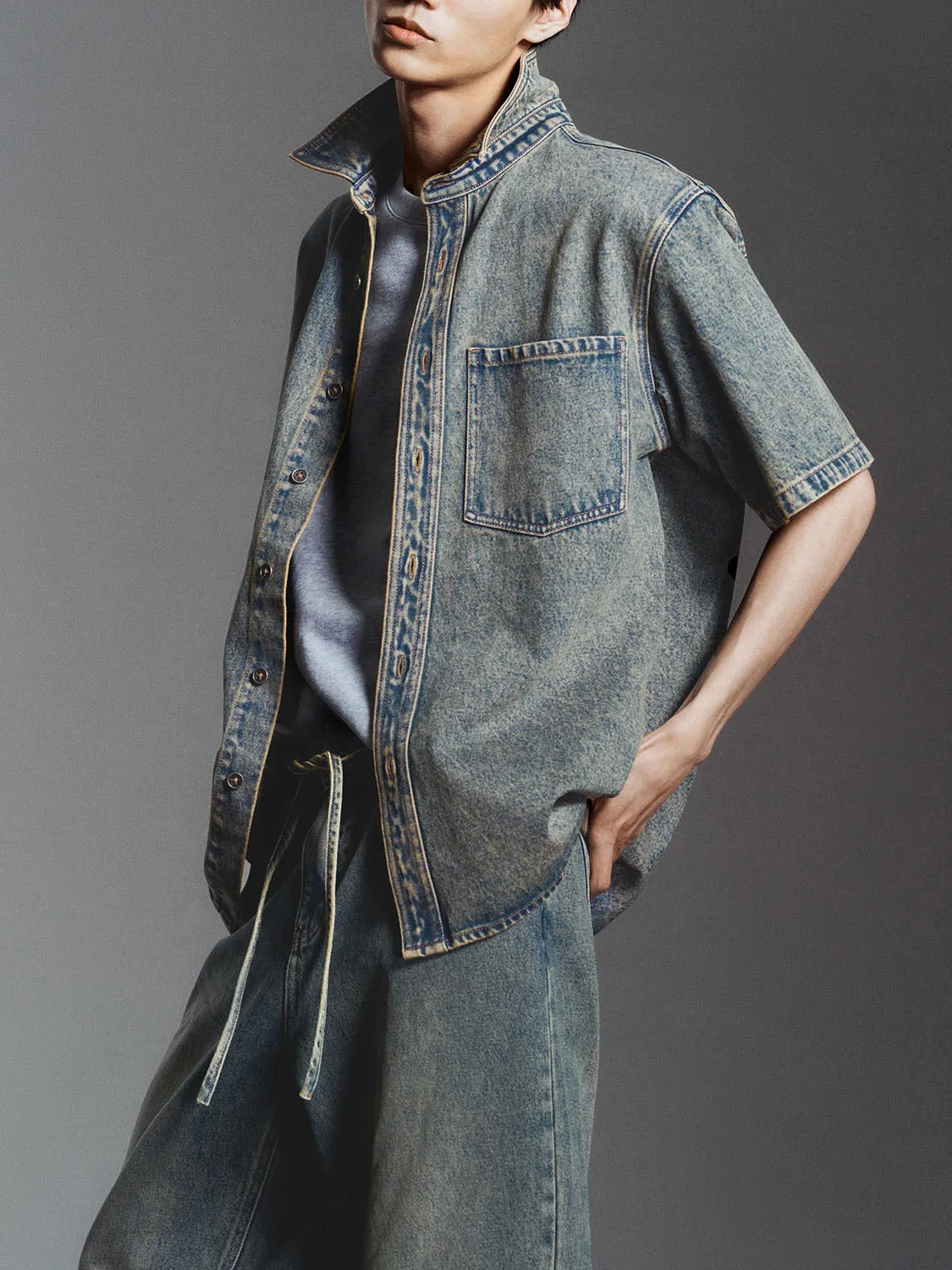 Loose Denim Shirts sold by Urban Revivo product image thumbnail 3