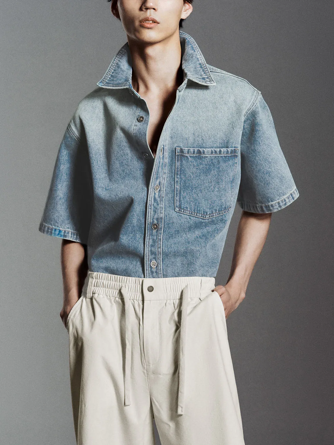 Loose Denim Shirts sold by Urban Revivo