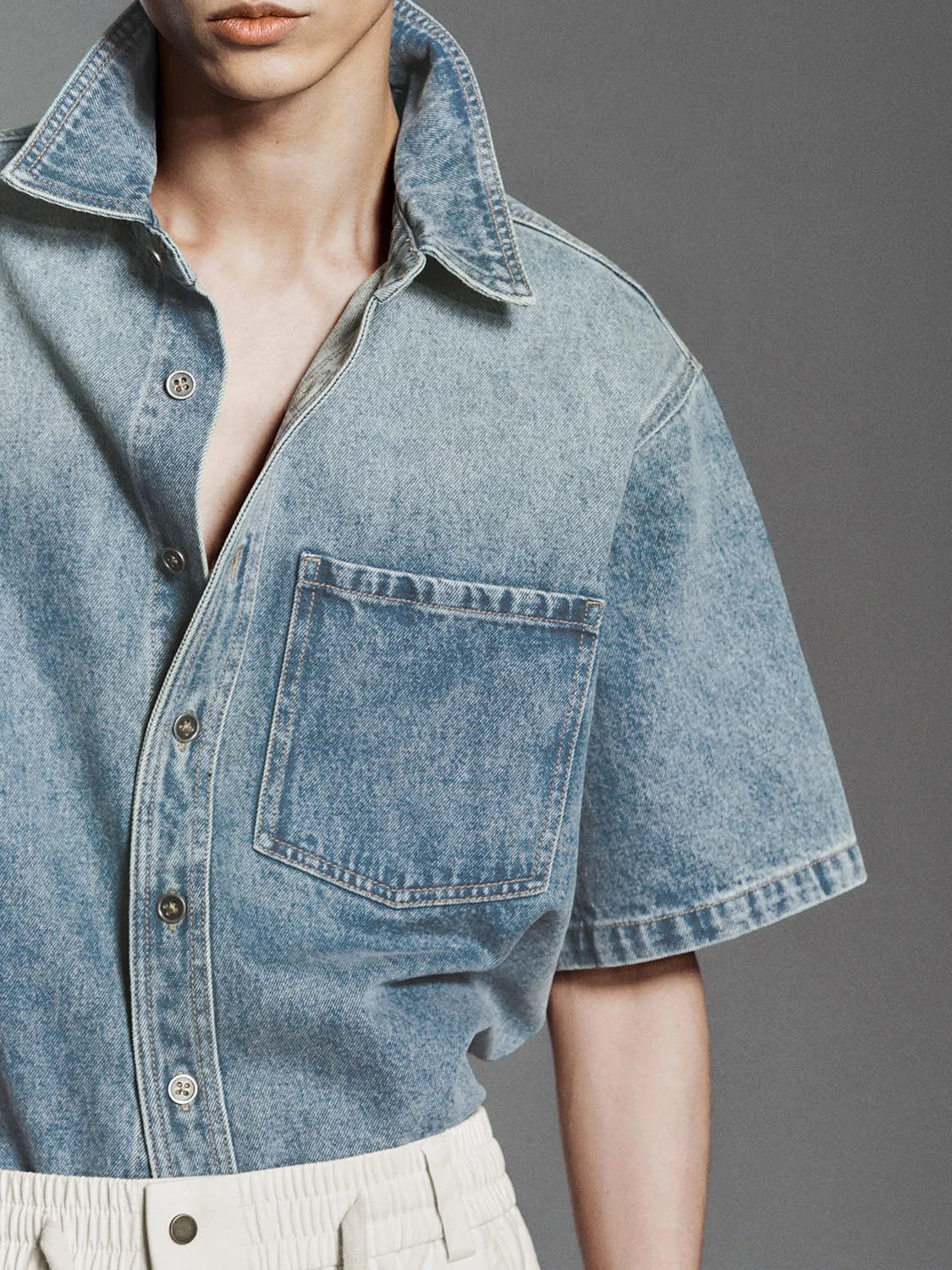 Loose Denim Shirts sold by Urban Revivo product image thumbnail 5