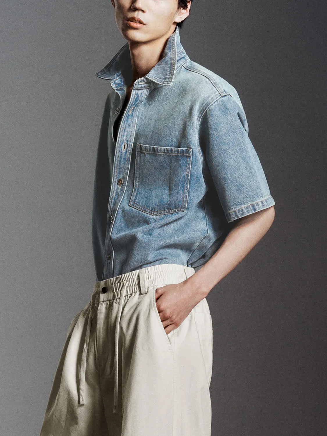 Loose Denim Shirts sold by Urban Revivo product image thumbnail 3