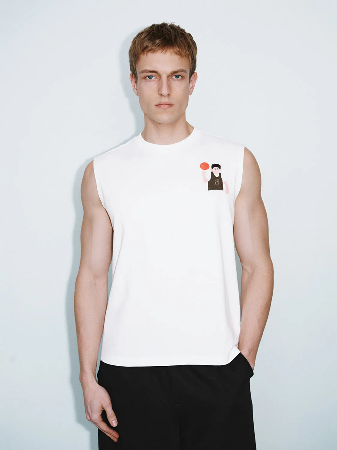 Crew Neck Loose Tank Tops sold by Urban Revivo