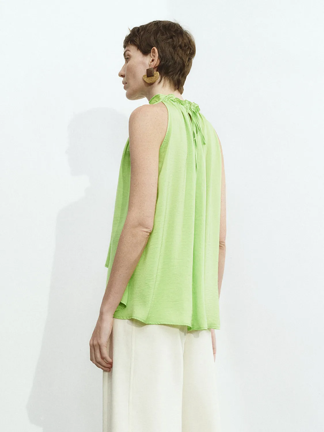 Sleeveless Ruffle Tie Blouses sold by Urban Revivo product image thumbnail 2