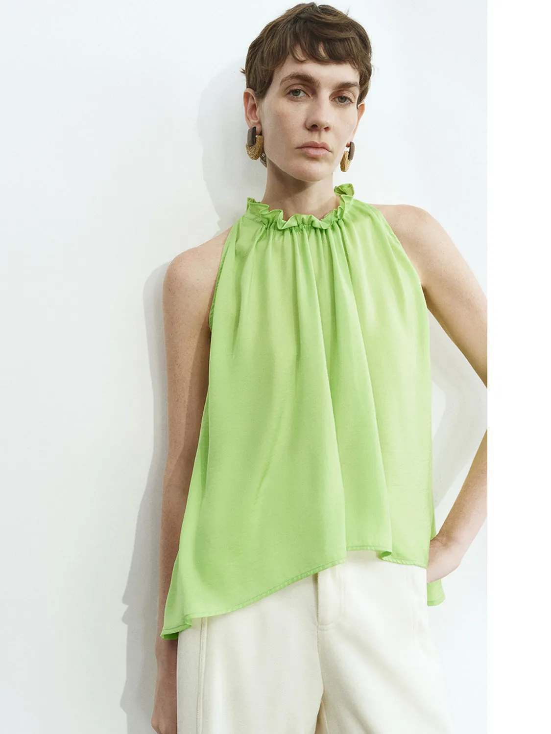 Sleeveless Ruffle Tie Blouses sold by Urban Revivo product image thumbnail 3