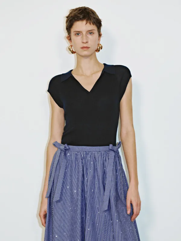 Lapel Knitted T-Shirts sold by Urban Revivo
