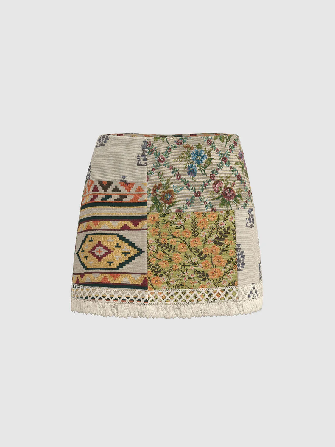 Jacquard A-Mini Skirts sold by Urban Revivo