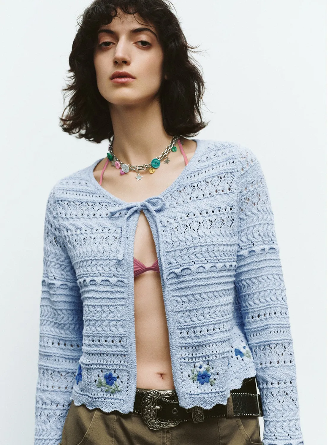 Crochet Knitted Cardigans sold by Urban Revivo product image thumbnail 5