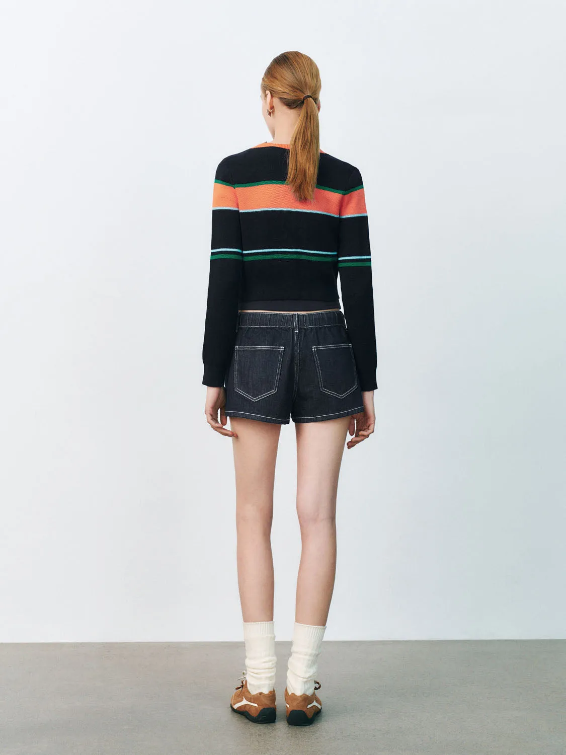 Color Block Knitted Cardigans sold by Urban Revivo product image thumbnail 3