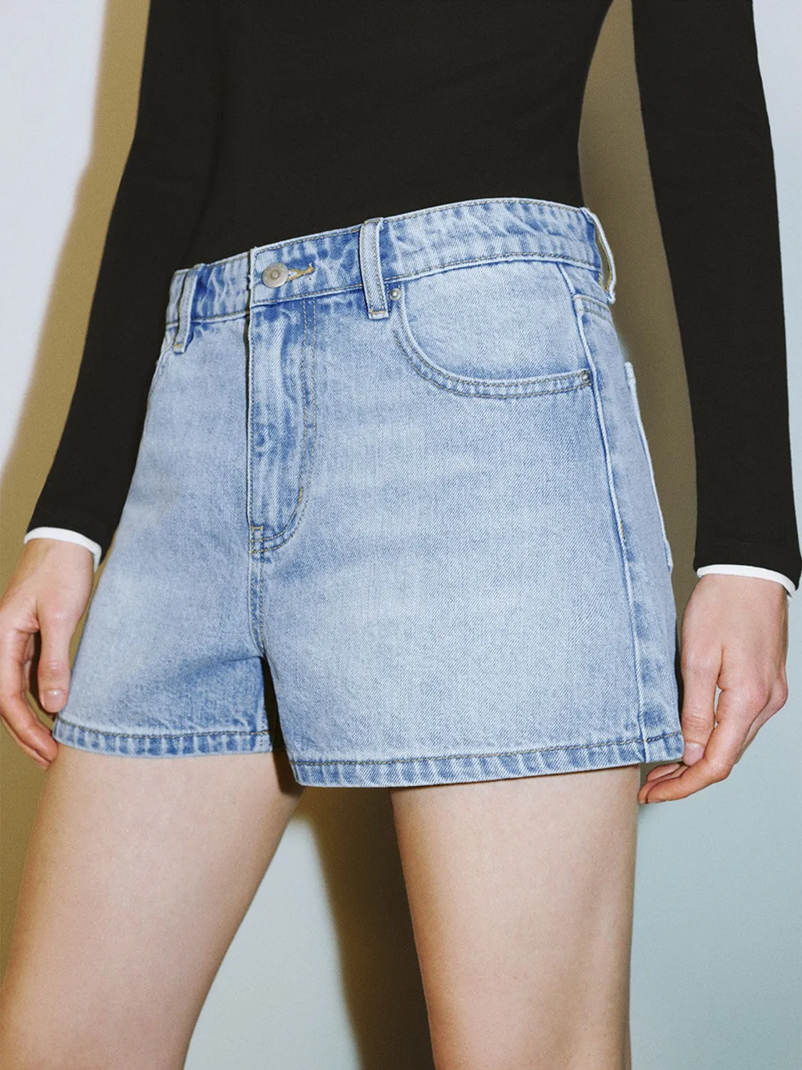 Denim Shorts sold by Urban Revivo product image thumbnail 4