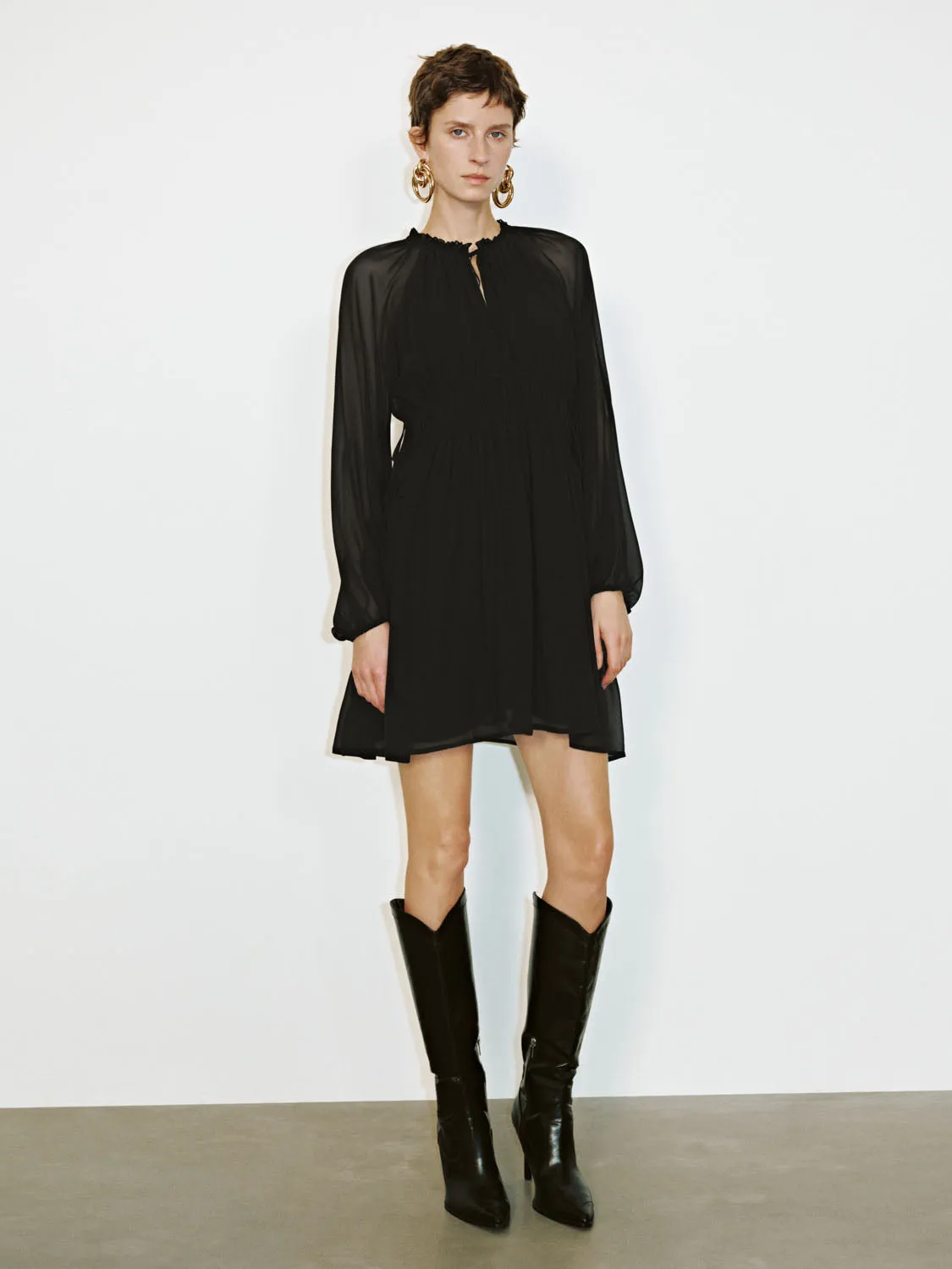 Long Sleeve A-Line Dresses sold by Urban Revivo product image thumbnail 4