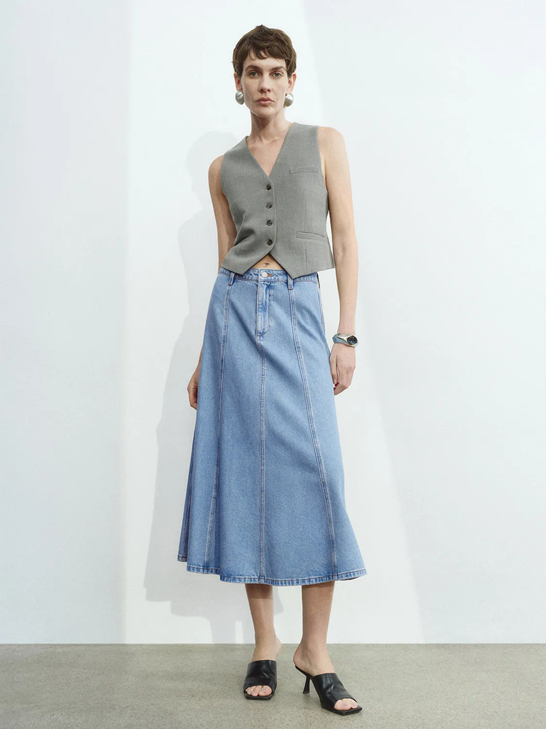 Midi Denim Skirts sold by Urban Revivo product image thumbnail 5
