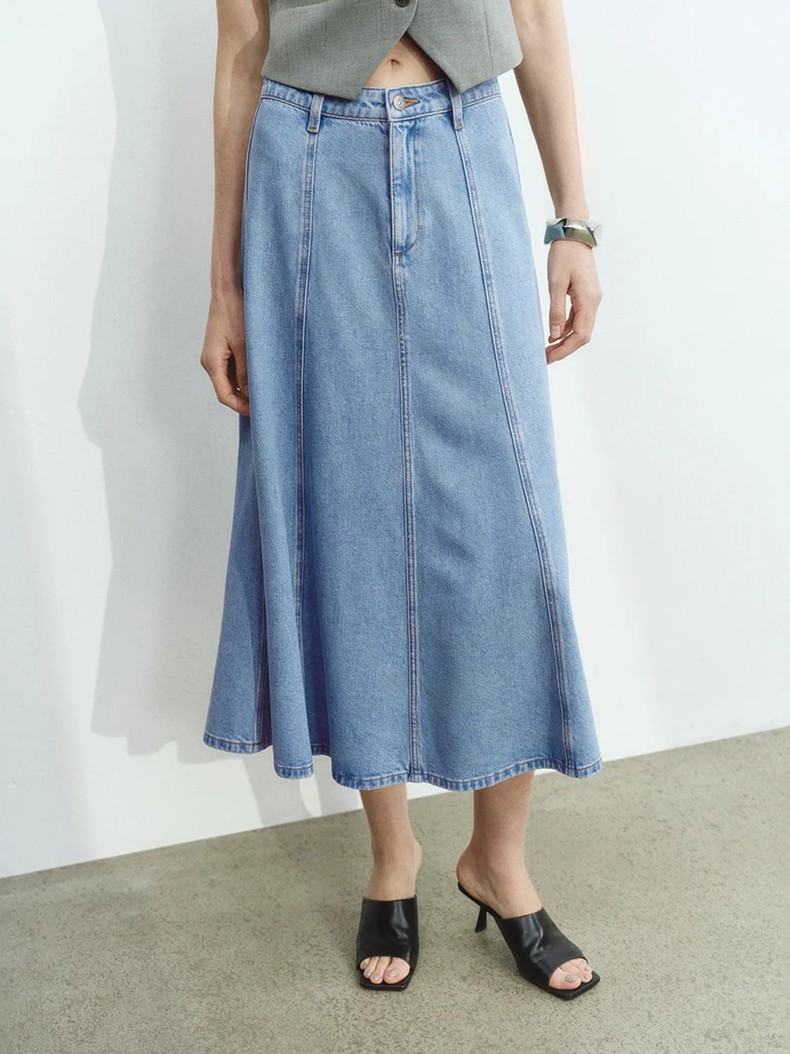 Midi Denim Skirts sold by Urban Revivo product image thumbnail 2
