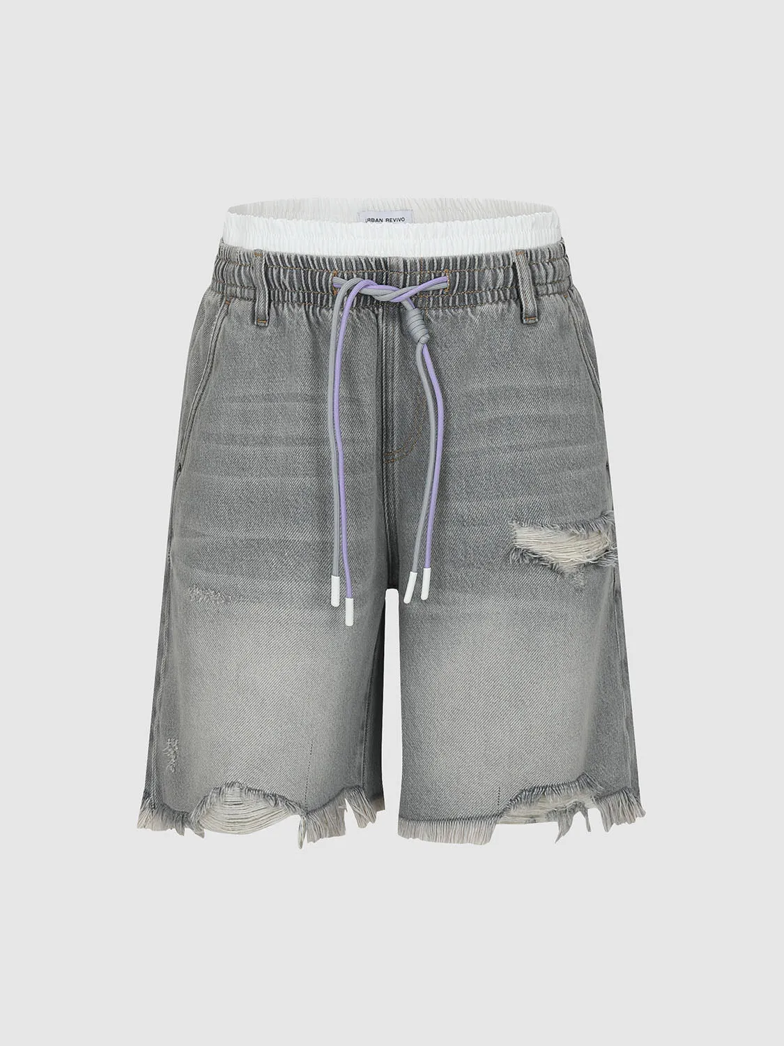 Drawstring Denim Shorts sold by Urban Revivo