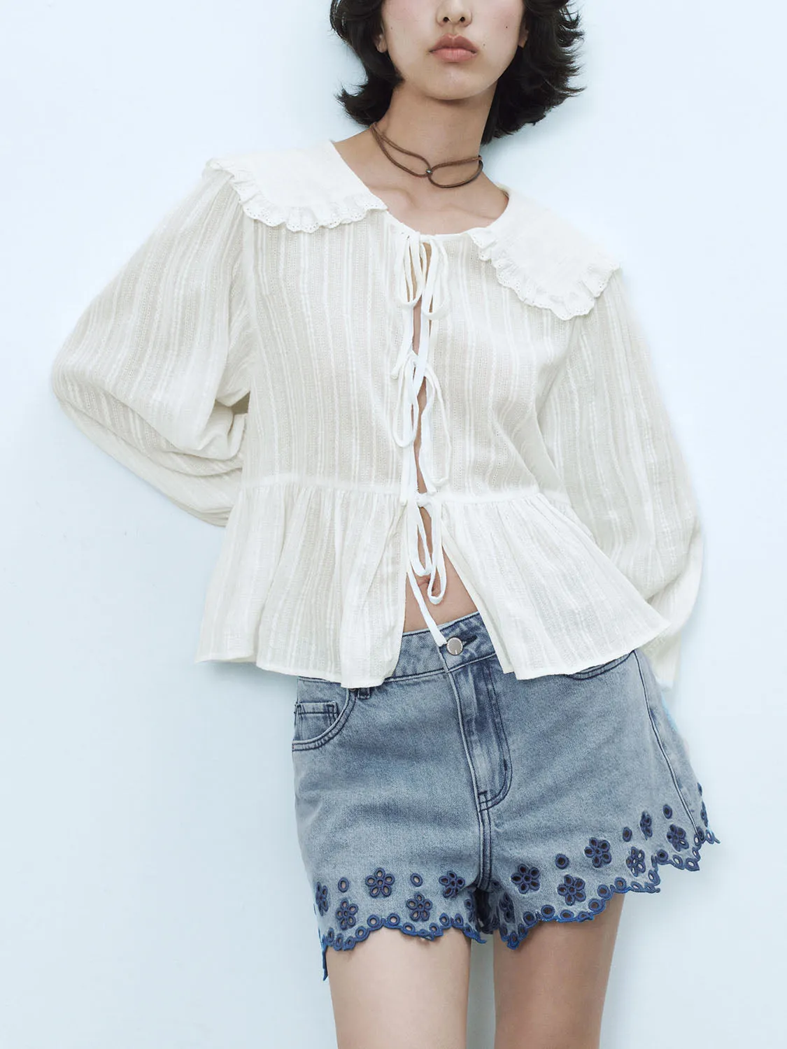 Lace Up Blouses sold by Urban Revivo