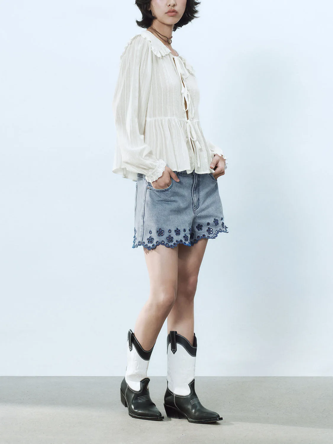 Lace Up Blouses sold by Urban Revivo product image thumbnail 3