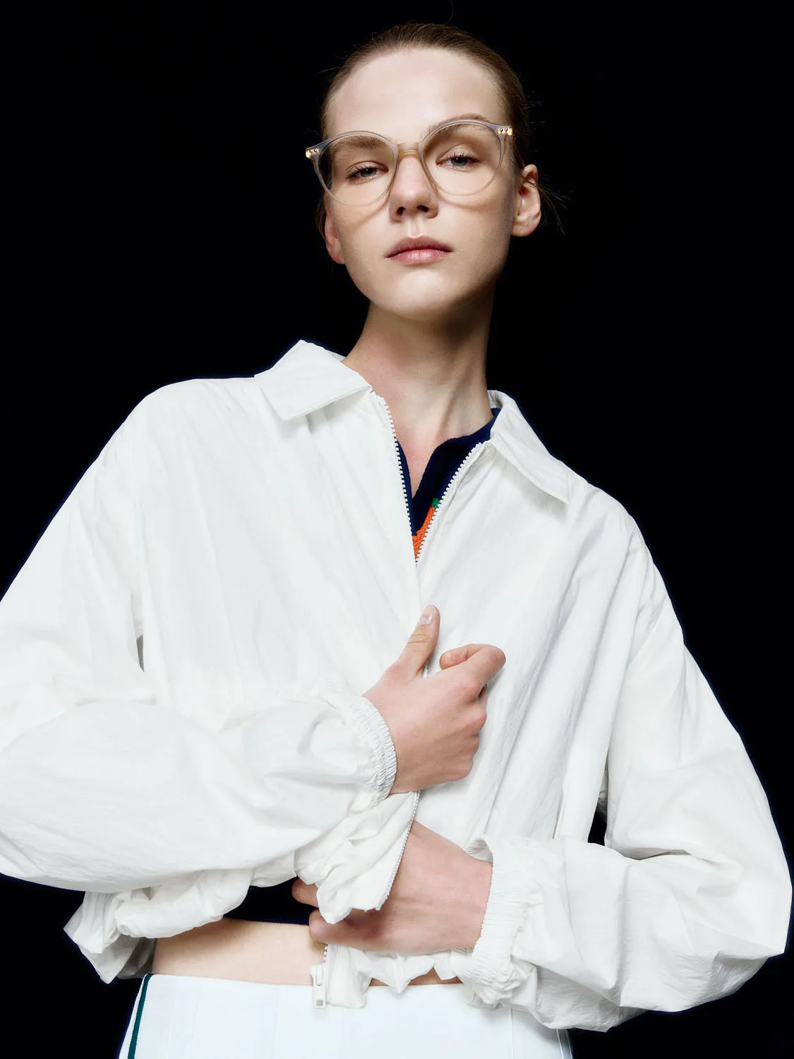 Drawstring Hem Zip Up Front Jackets sold by Urban Revivo product image thumbnail 5