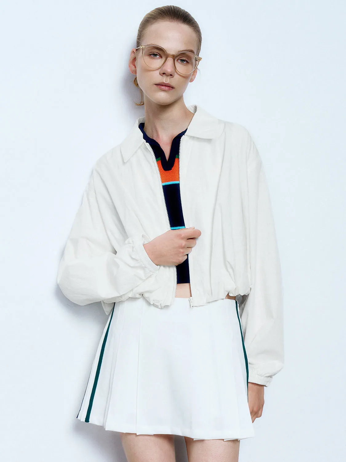 Drawstring Hem Zip Up Front Jackets sold by Urban Revivo