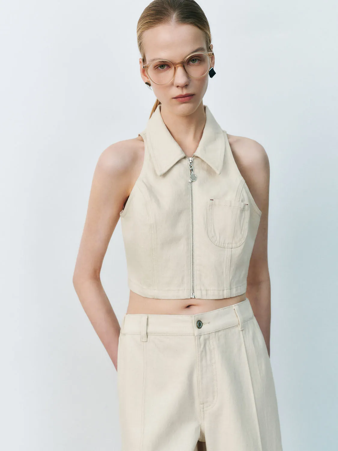 Denim Sleeveless Shirts sold by Urban Revivo product image thumbnail 5