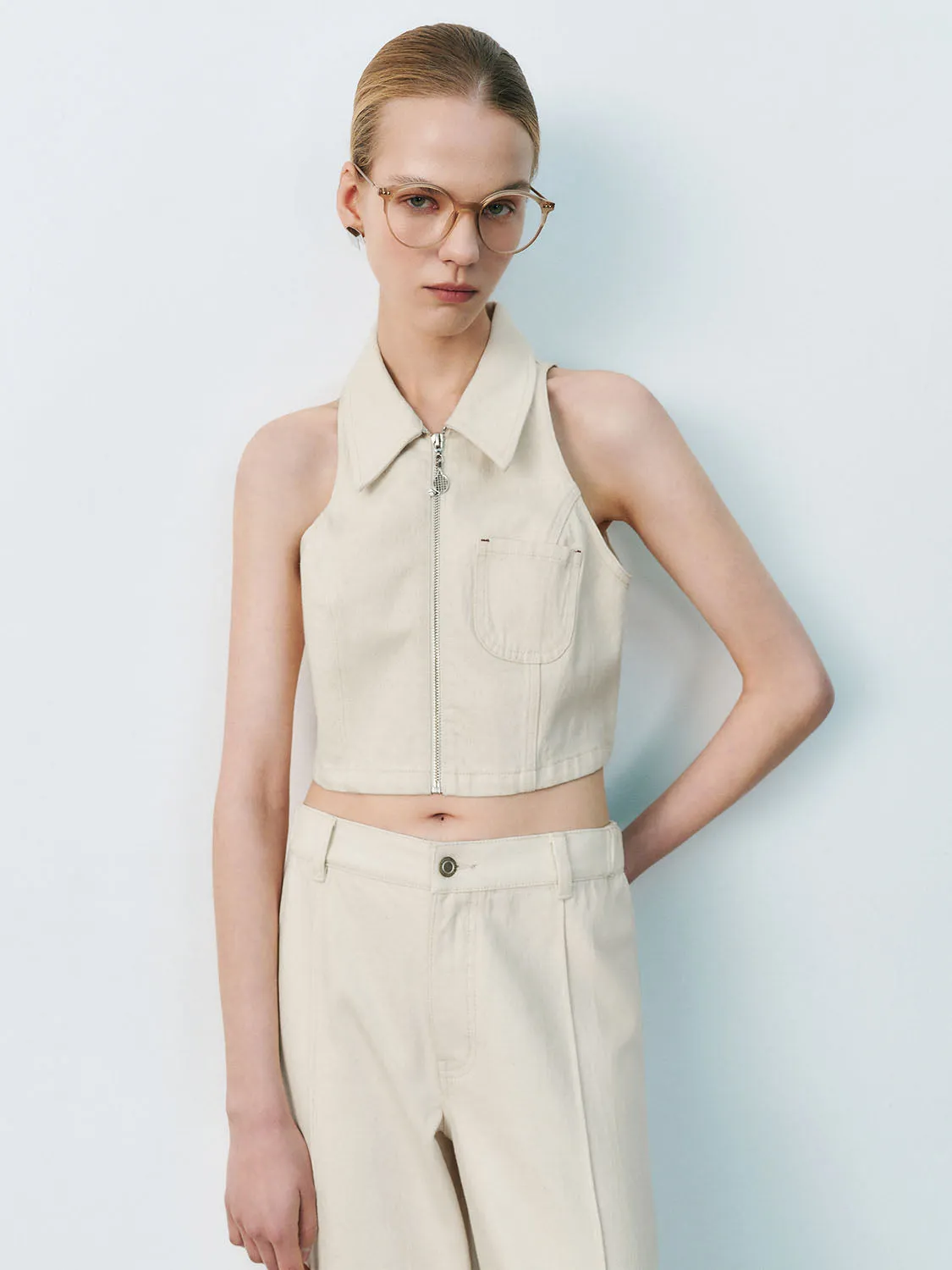 Denim Sleeveless Shirts sold by Urban Revivo