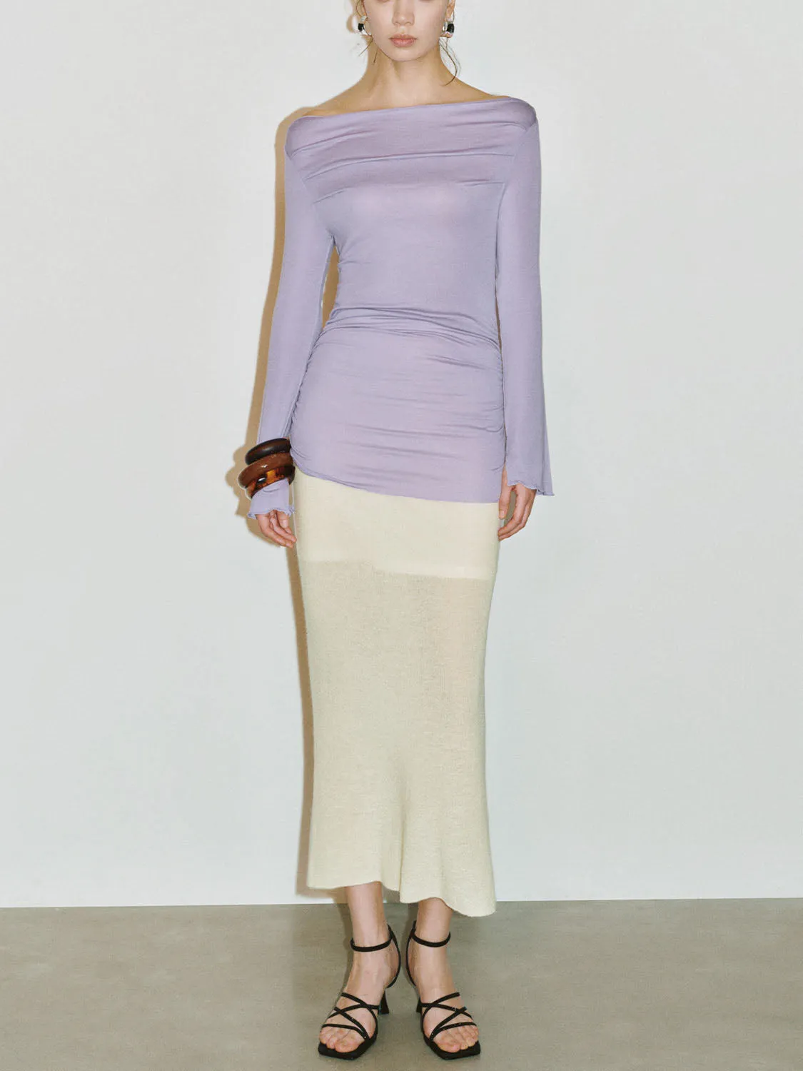 Cowl Neck Skinny T-Shirts sold by Urban Revivo product image thumbnail 4