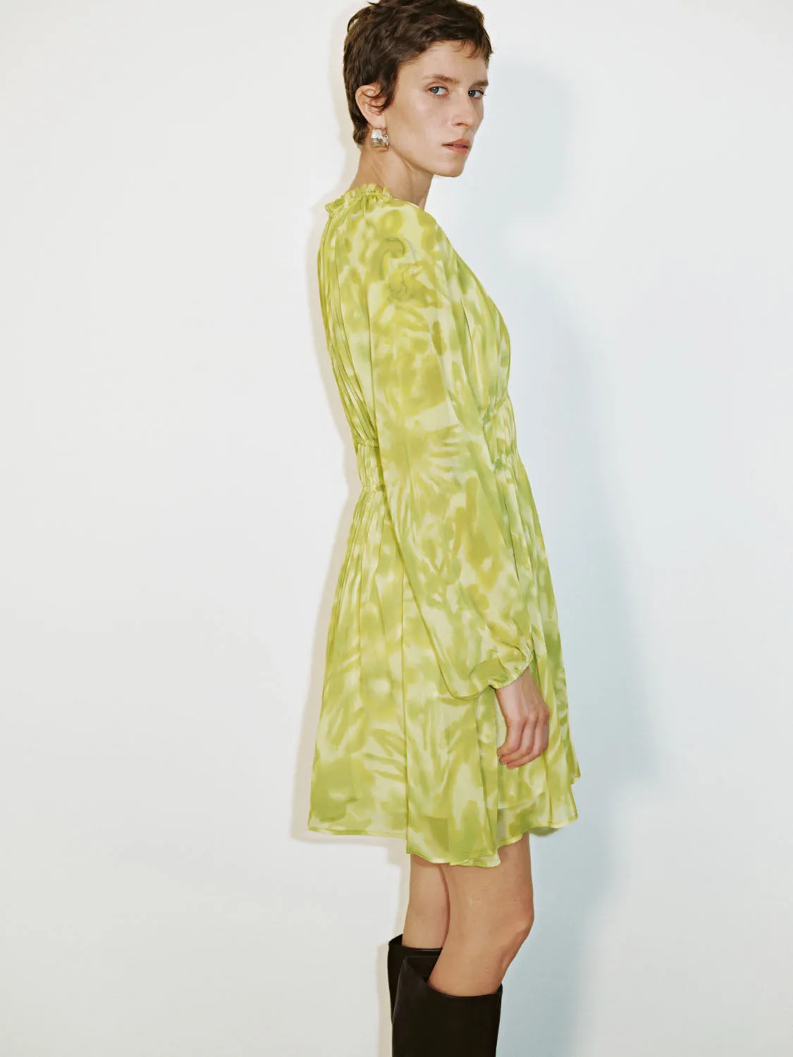 Printed Shirred A-Line Dresses sold by Urban Revivo product image thumbnail 3