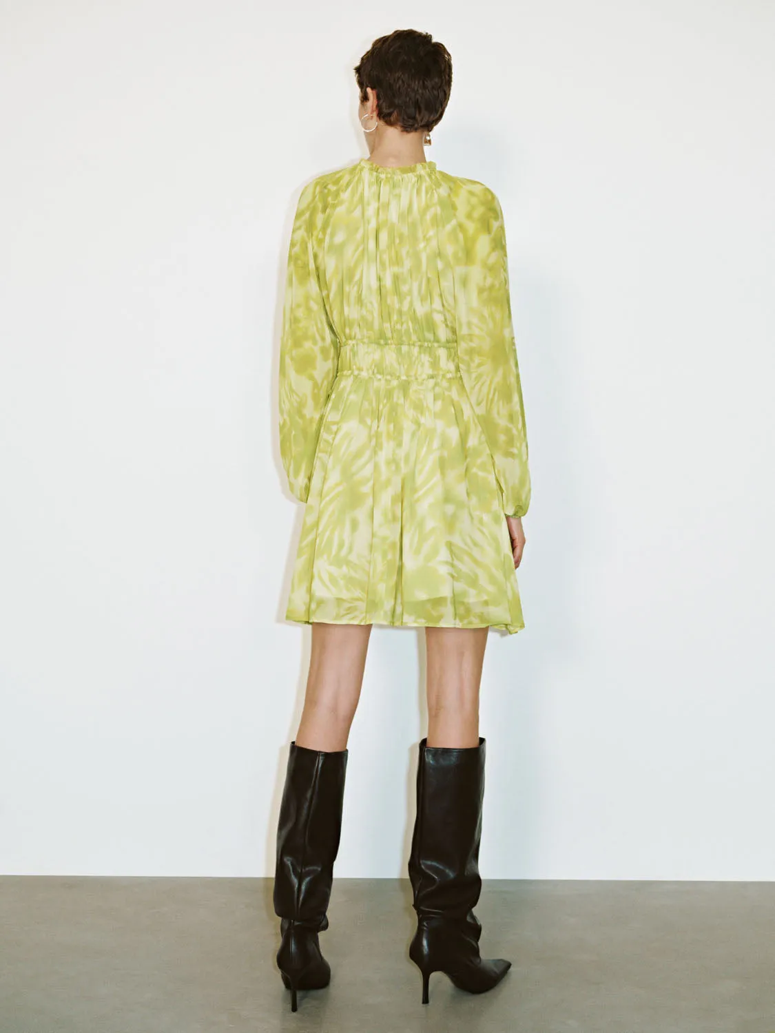 Printed Shirred A-Line Dresses sold by Urban Revivo product image thumbnail 2