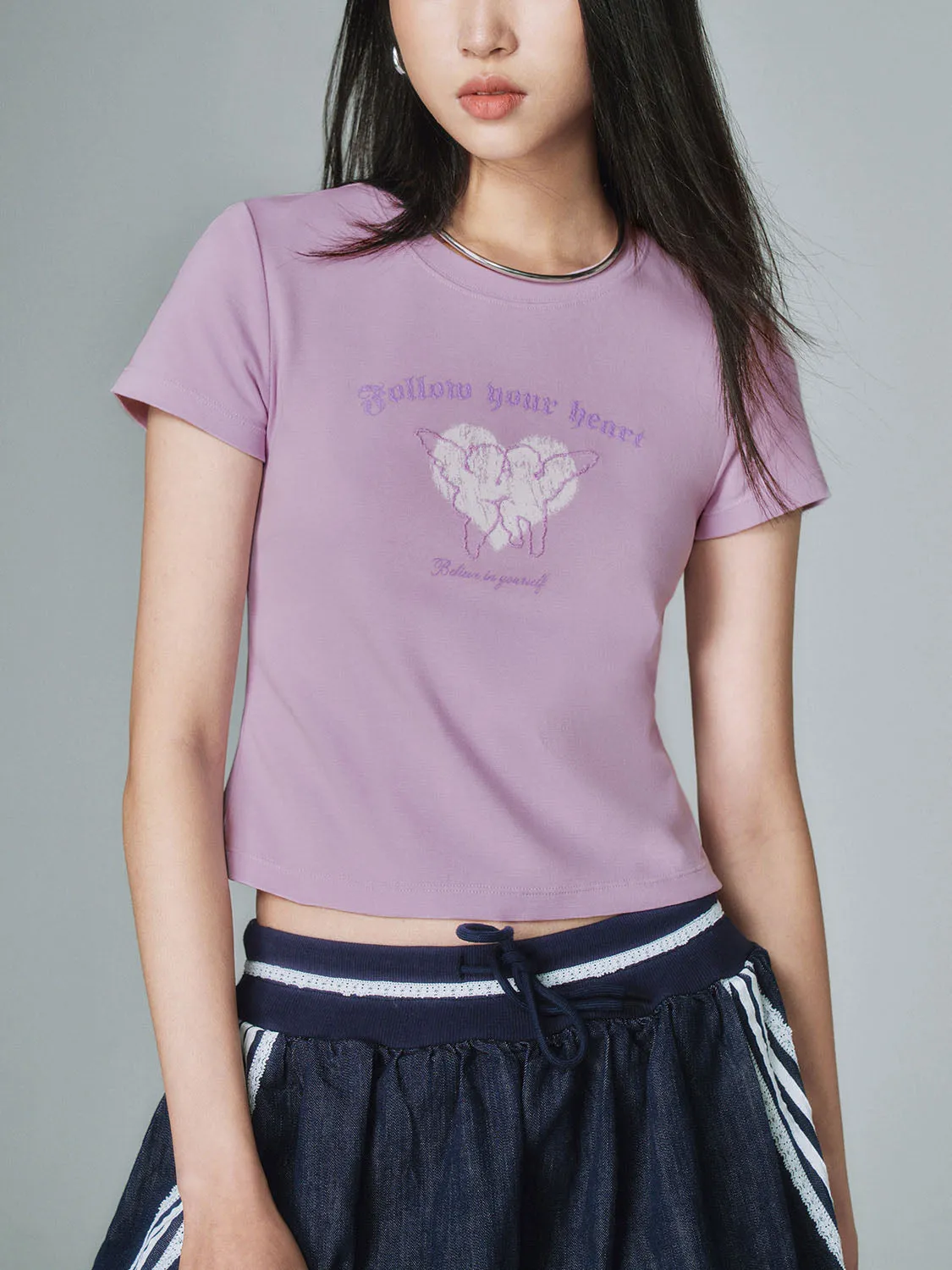 Skinny Short Sleeve T-Shirts sold by Urban Revivo product image thumbnail 3