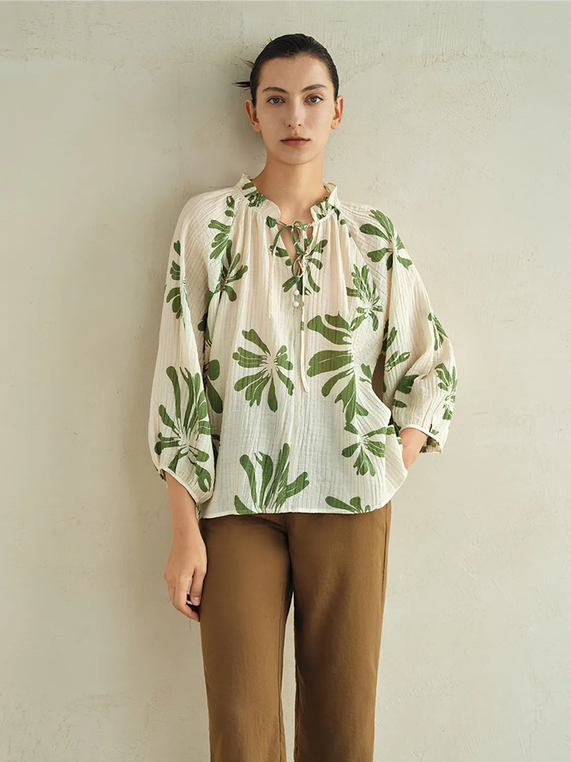 Lace Front Overhead Shirt sold by Urban Revivo