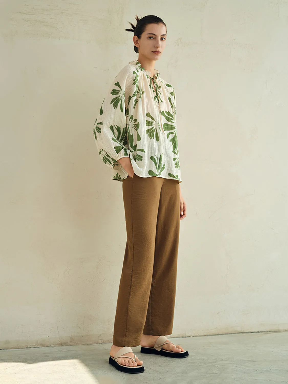 Lace Front Overhead Shirt sold by Urban Revivo product image thumbnail 4