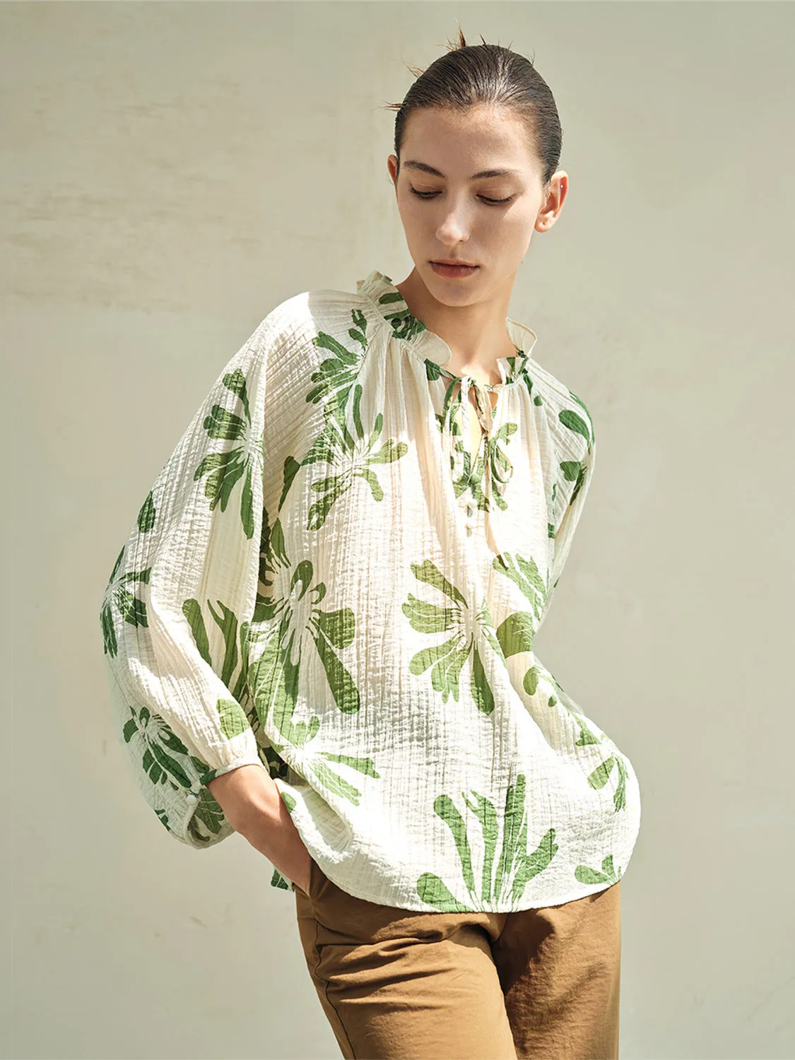 Lace Front Overhead Shirt sold by Urban Revivo product image thumbnail 3