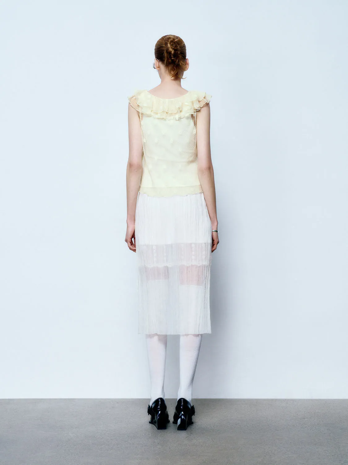 Ruffle Collar Tank Tops sold by Urban Revivo product image thumbnail 2