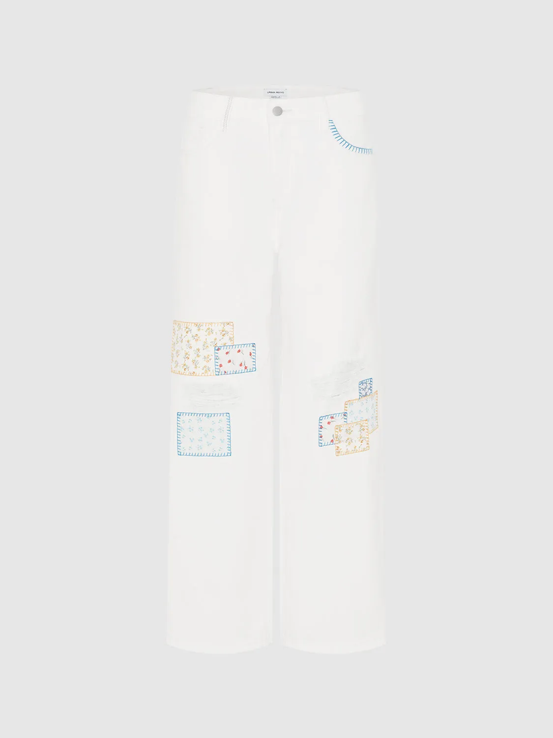 Patched Denim Jeans sold by Urban Revivo