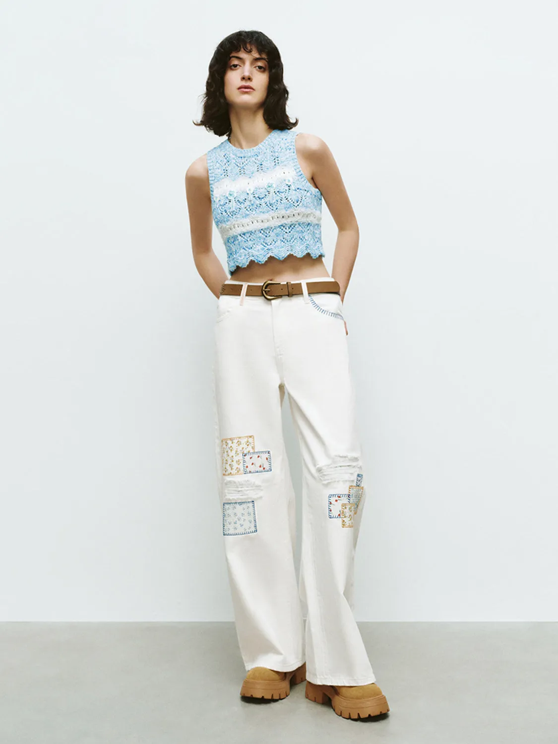 Patched Denim Jeans sold by Urban Revivo product image thumbnail 5