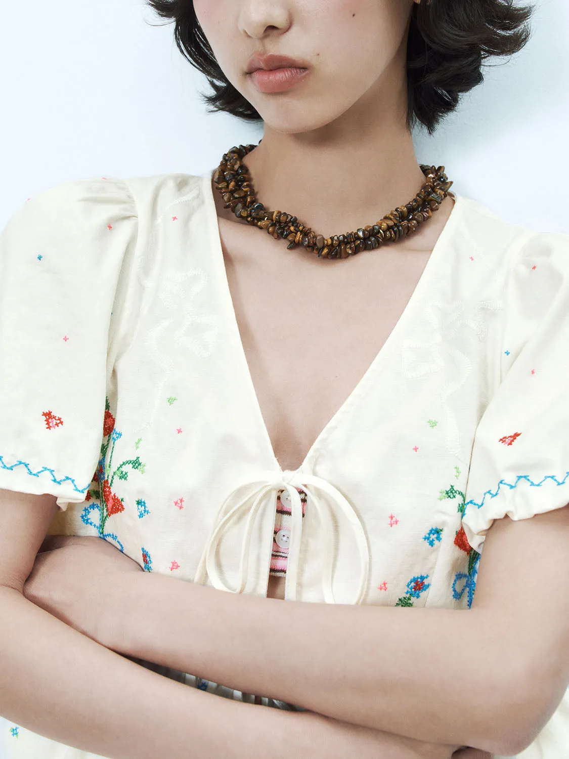 Front Tie Blouses sold by Urban Revivo product image thumbnail 5