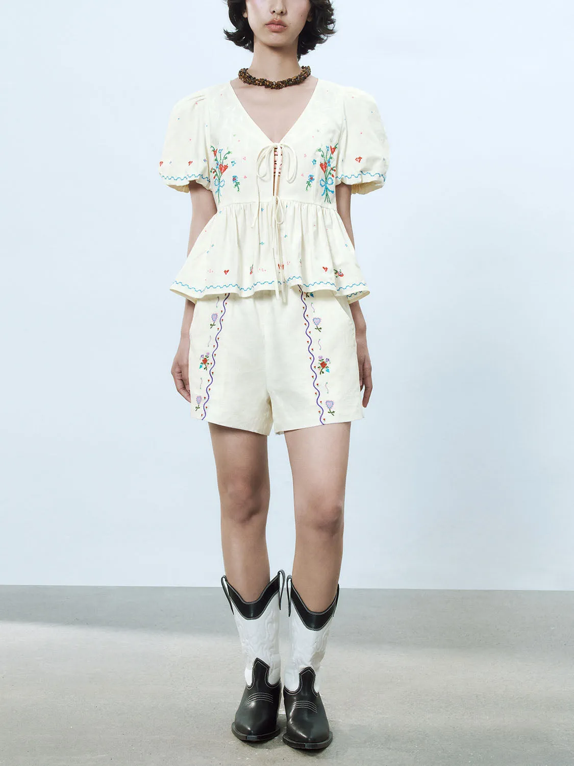 Front Tie Blouses sold by Urban Revivo product image thumbnail 4