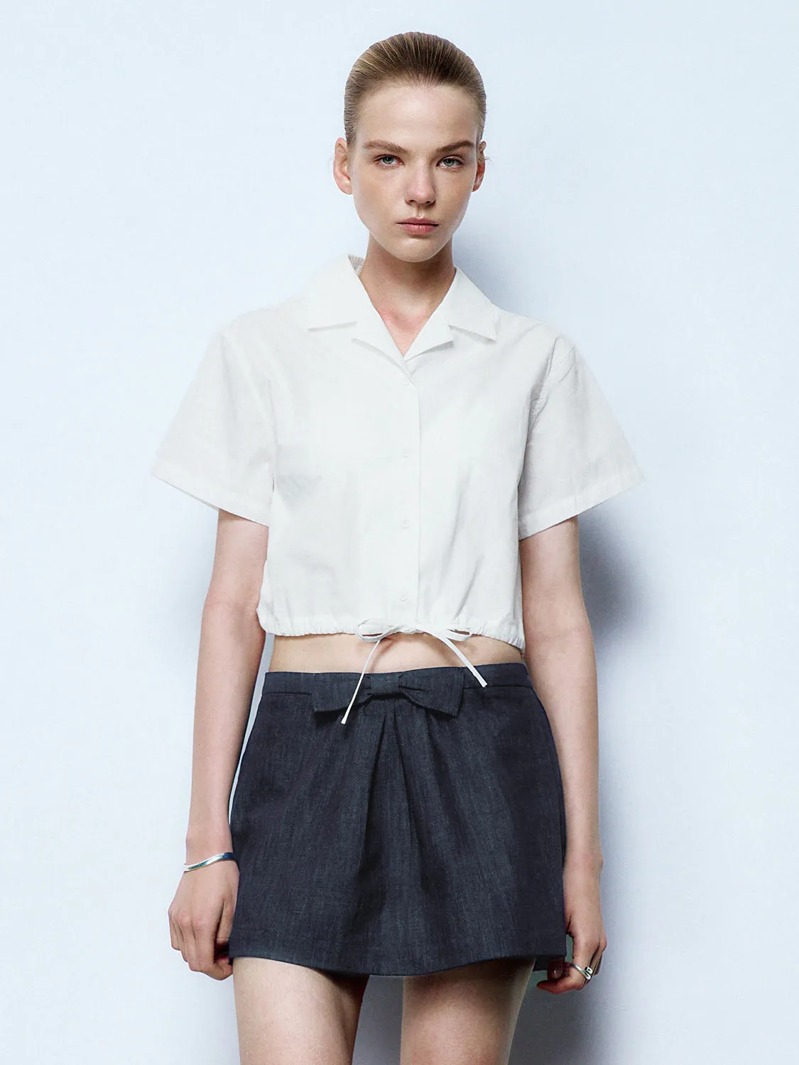 Cropped Short Sleeve Shirts sold by Urban Revivo
