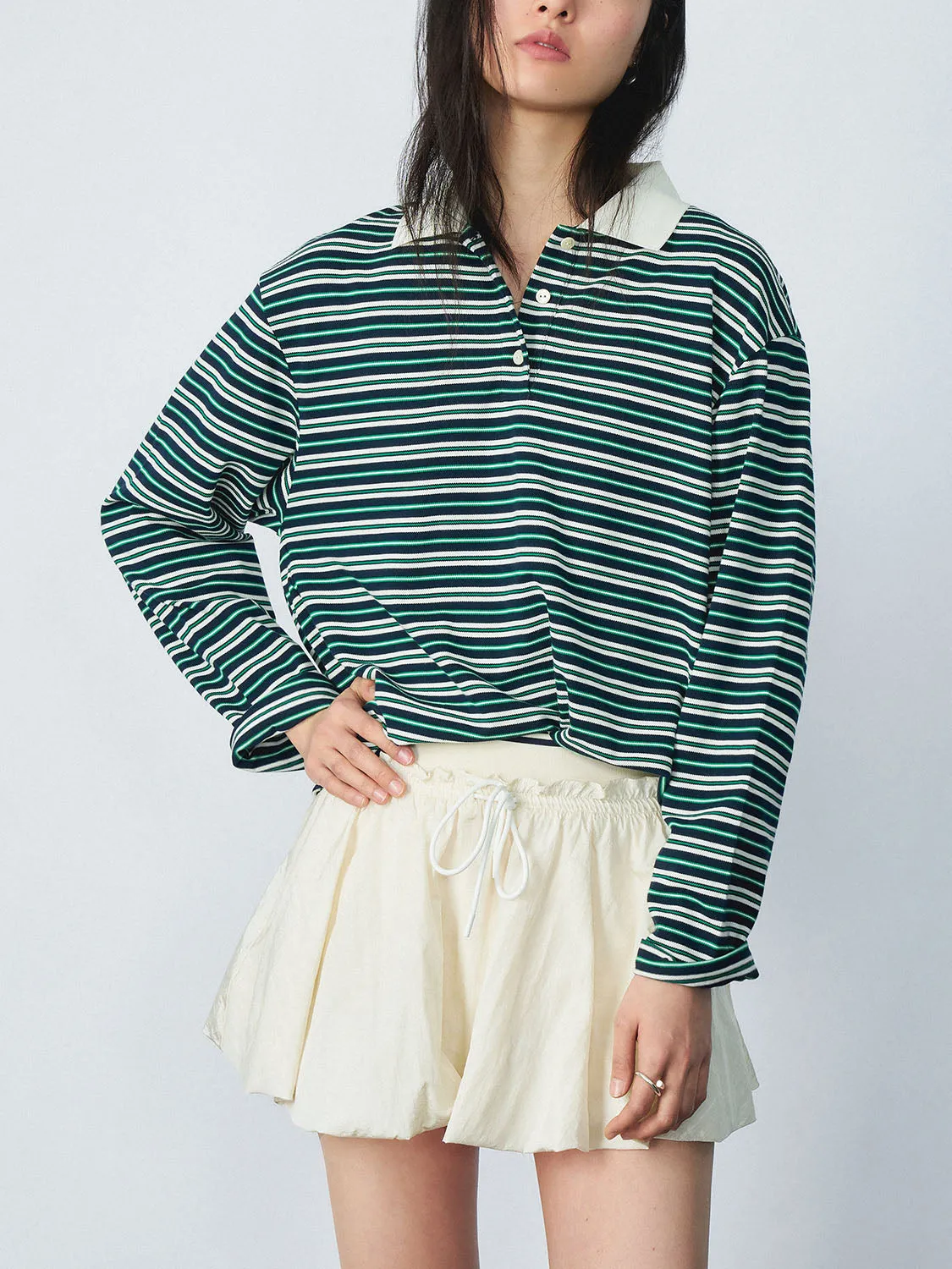 Striped Loose T-Shirts sold by Urban Revivo