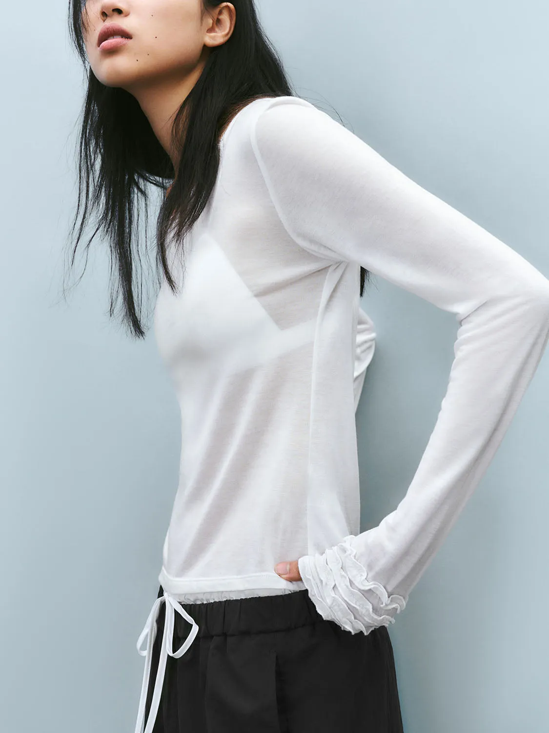 Sheer Skinny T-Shirts sold by Urban Revivo product image thumbnail 3