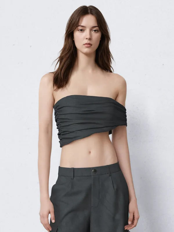 Ruched Bandeau Tops sold by Urban Revivo