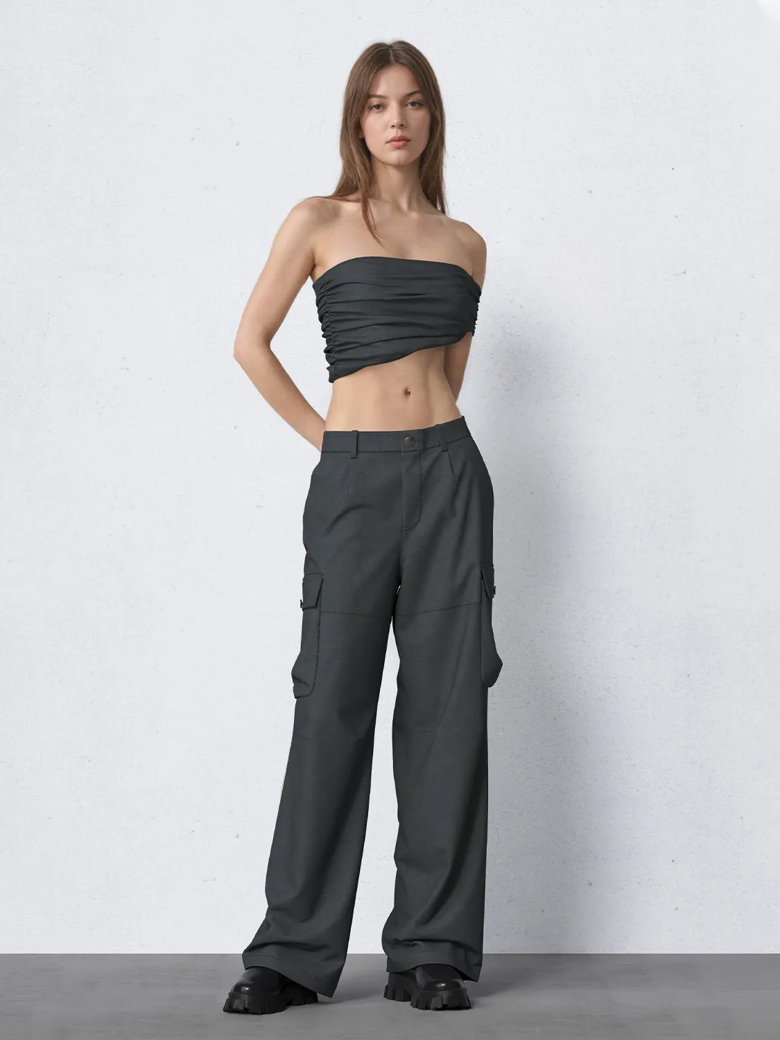 Ruched Bandeau Tops sold by Urban Revivo product image thumbnail 4