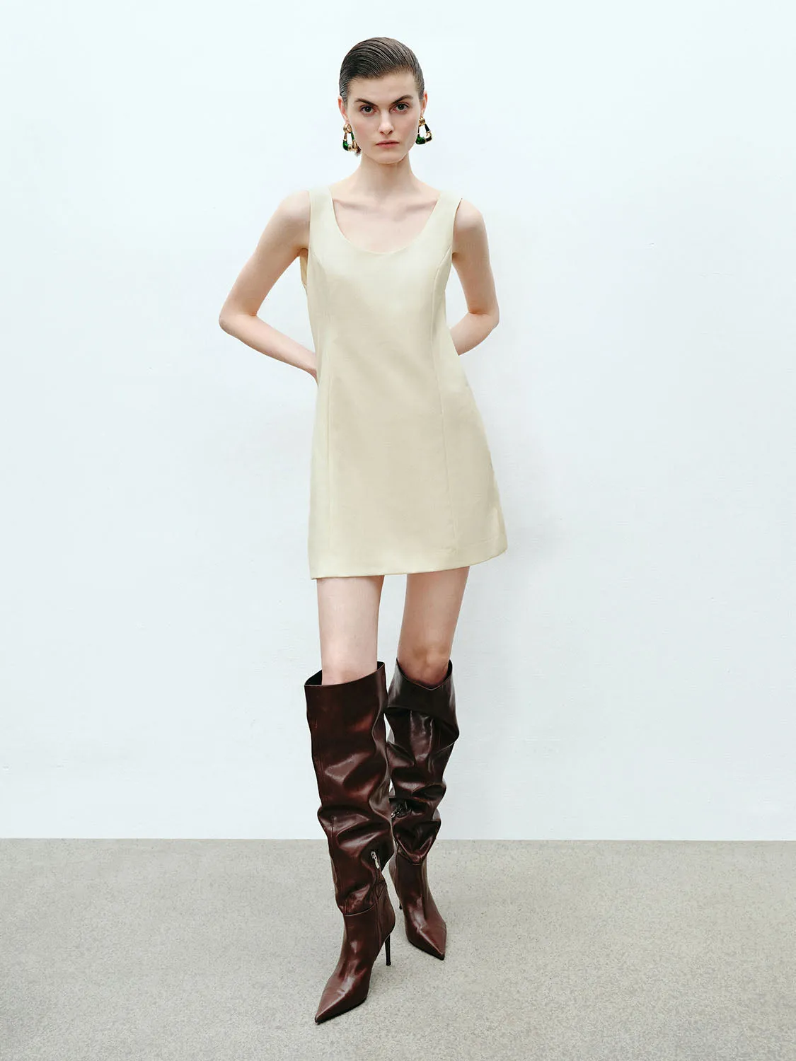 U-Neck Sleeveless A-Line Dresses sold by Urban Revivo