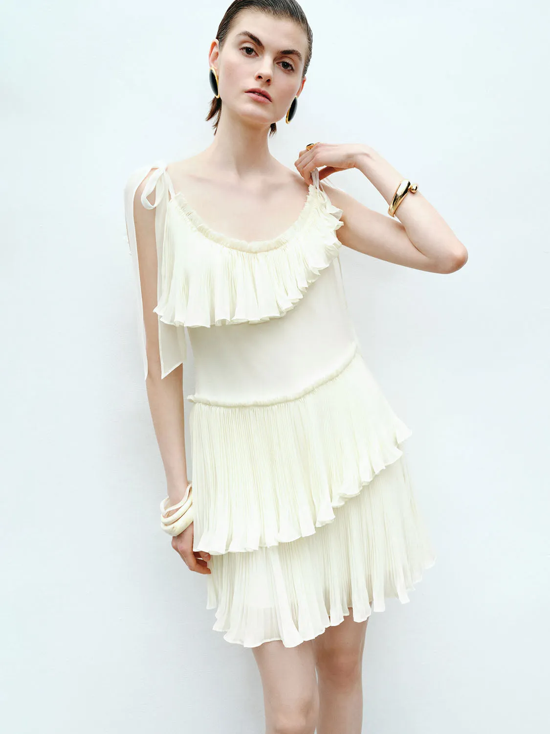 Ruffle Hem A-Line Dresses sold by Urban Revivo