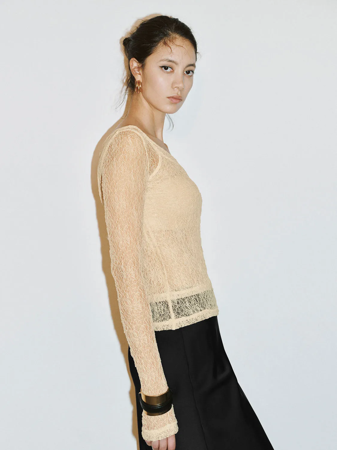 Round Neck Textured T-Shirts sold by Urban Revivo product image thumbnail 2