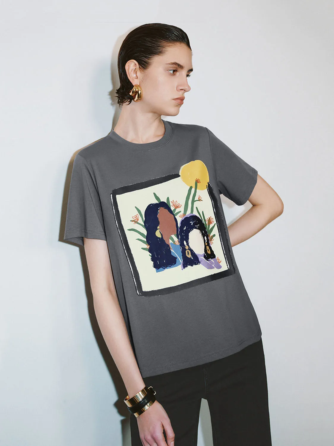 Printed Short Sleeve T-Shirts sold by Urban Revivo product image thumbnail 3