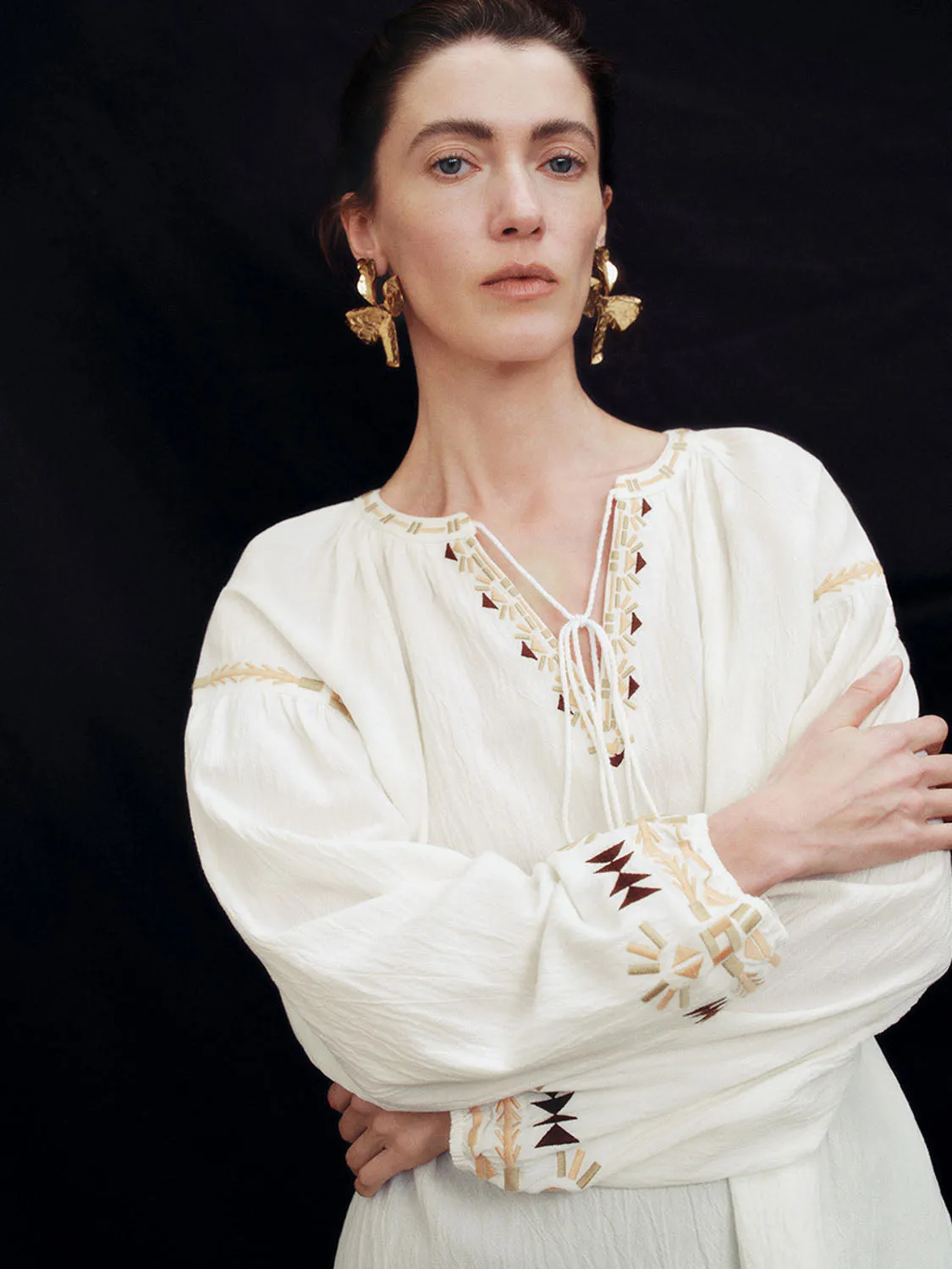Lace Up Front Overhead Shirt sold by Urban Revivo product image thumbnail 3