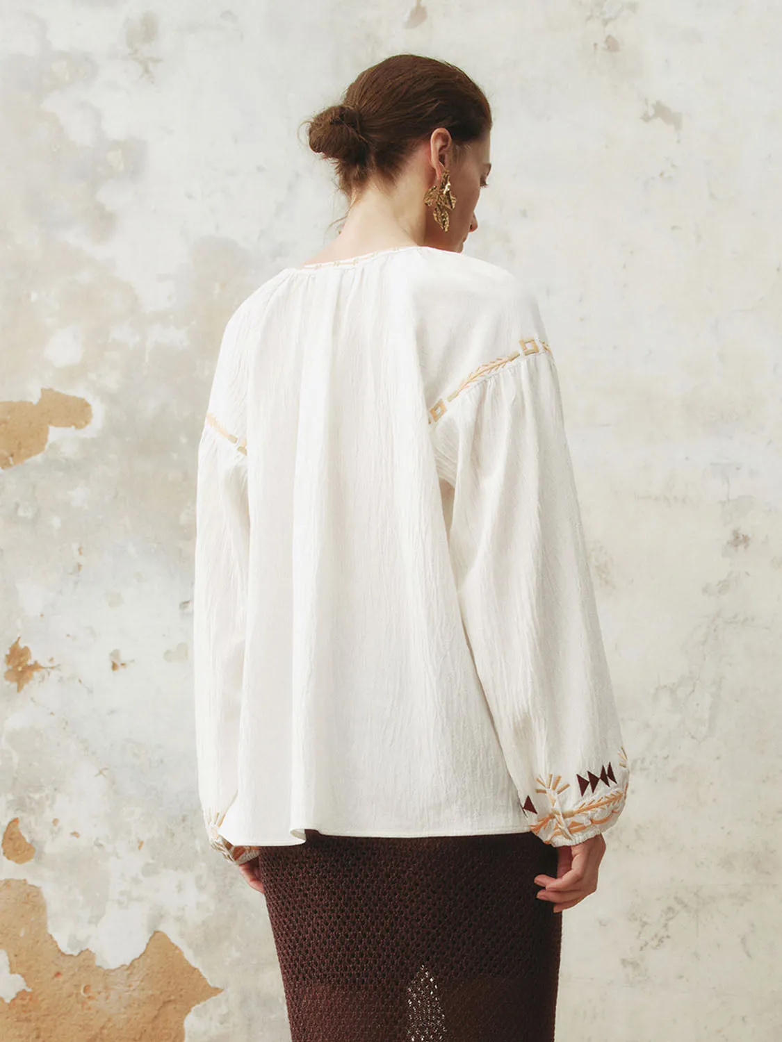 Lace Up Front Overhead Shirt sold by Urban Revivo product image thumbnail 2