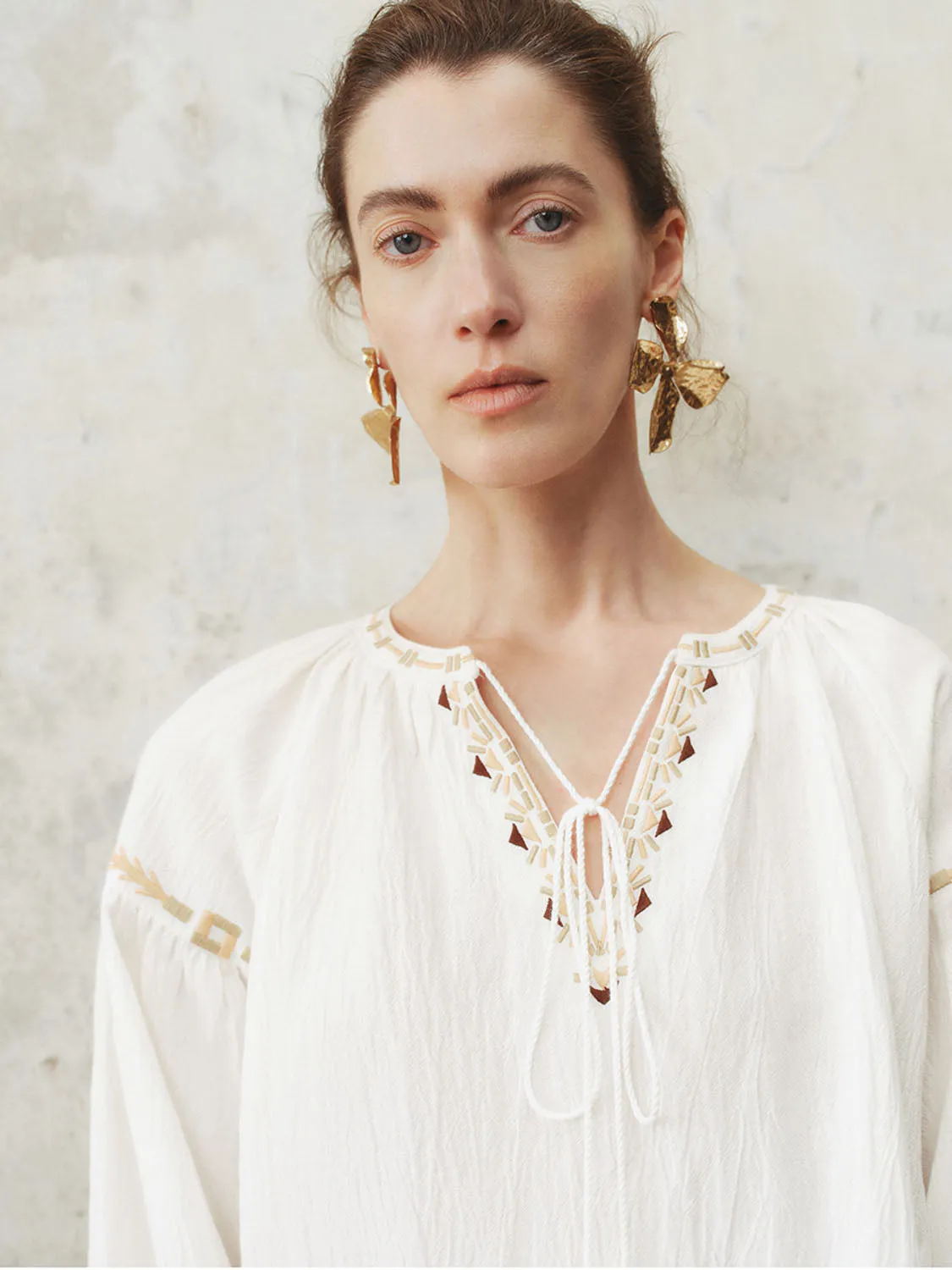 Lace Up Front Overhead Shirt sold by Urban Revivo product image thumbnail 5
