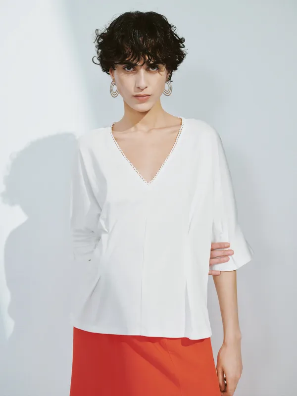 Half Sleeve V-Neck T-Shirts sold by Urban Revivo