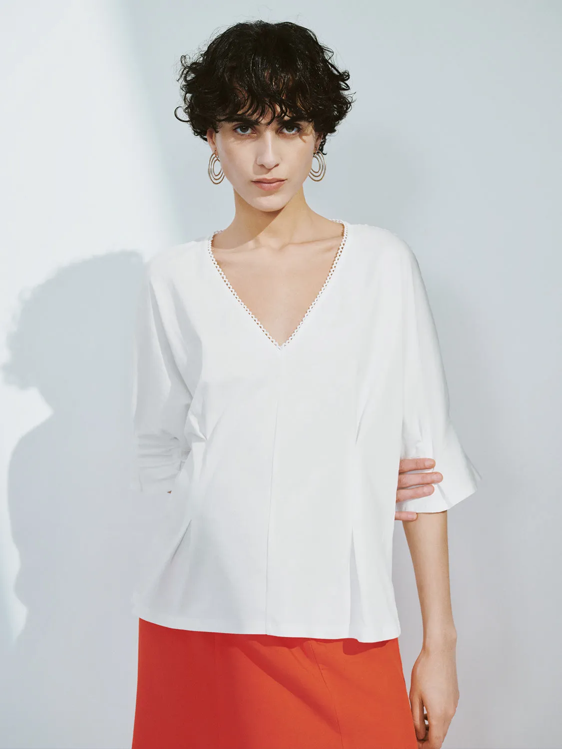 Half Sleeve V-Neck T-Shirts sold by Urban Revivo